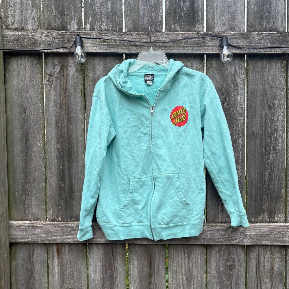 Santa Cruz Skateboards Kids Aqua Zip-Up Hoodie